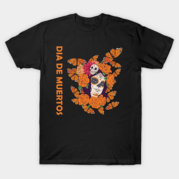 Dia de Muertos sculls catrinas more T-Shirt by rohint2